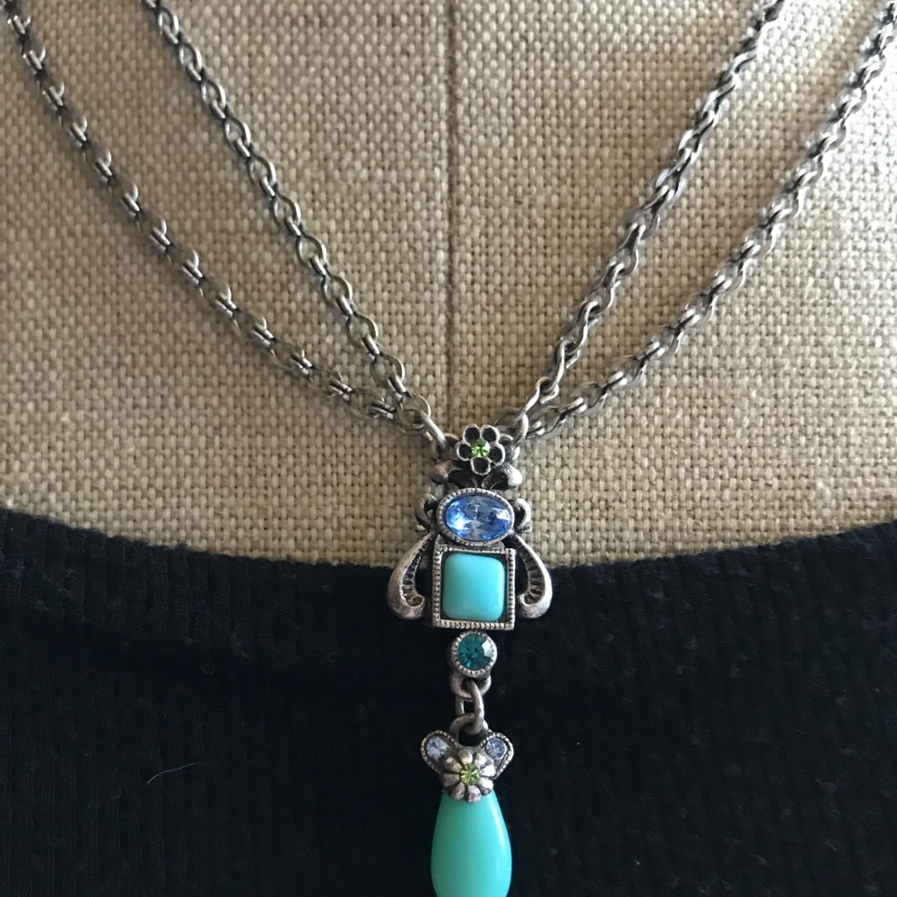 Vintage inspired silver necklace